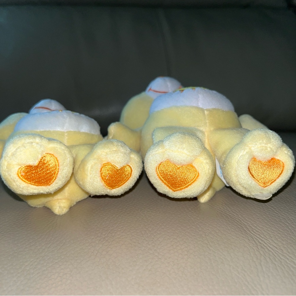 2 FUNSHINE CARE BEARS Vtg 2004/9” & 2002/7” yellow sunshine stuffed plush animal - Picture 14 of 16